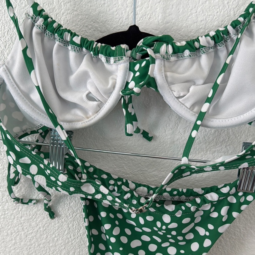 Green Polka Dot Bikini - Picture 3 of 3